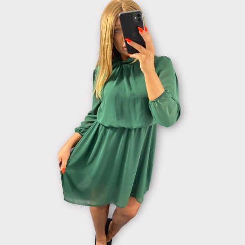 Sukienka Krótka Zielona SILVONA, Elegancka – zdjęcie 2
