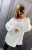 Bluzka Hiszpanka z Koronką Biała CALIENA Plus Size – zdjęcie 6