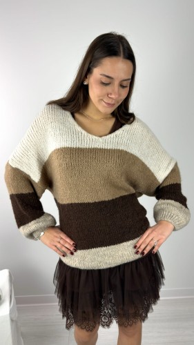 Sweter Oversize GRANELI, Plus Size – zdjęcie 2