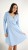 Sukienka Kopertowa Krótka Błękitna PERELA – zdjęcie 3