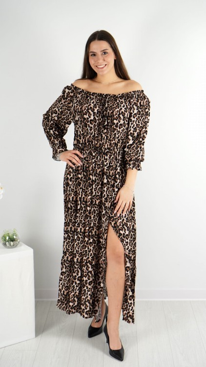 Sukienka Hiszpanka Długa w Panterkę KILAMNI V1.1.JPG