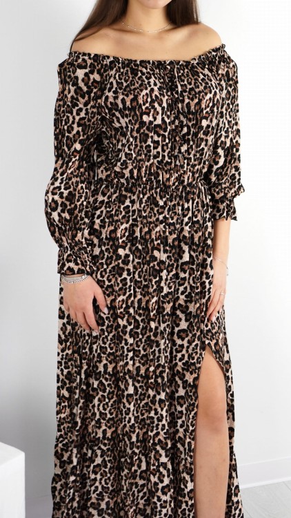 Sukienka Hiszpanka Długa w Panterkę KILAMNI V1.2.JPG