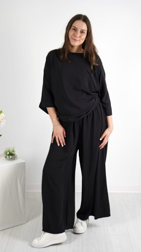 Bluzka Oversize Wiskoza Czarna ALIDA – zdjęcie 2