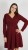 Sukienka Kopertowa Krótka Bordowa PERELA V11.3.JPG