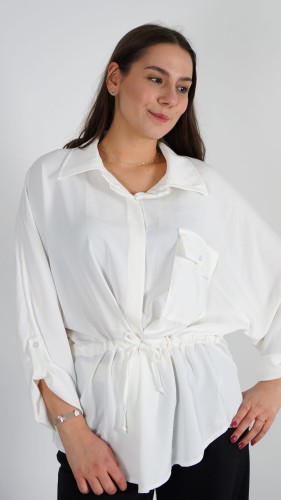 Koszula z Wiązaniem Biała DOWINO V24.JPG