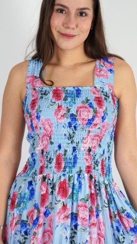 Sukienka Marszczony Dekolt Niebieska ZUSI V1.3.JPG