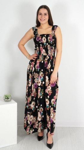 Sukienka Marszczony Dekolt Czarna ZUSI V5.1.JPG