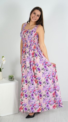 Sukienka Marszczony Dekolt Różowa ZUSI V2.2.JPG