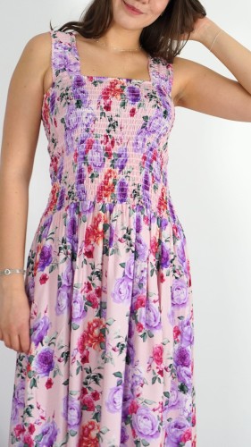 Sukienka Marszczony Dekolt Różowa ZUSI V2.4.JPG