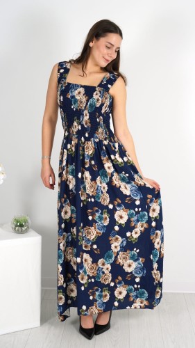 Sukienka Marszczony Dekolt Granatowa ZUSI V7.2.JPG