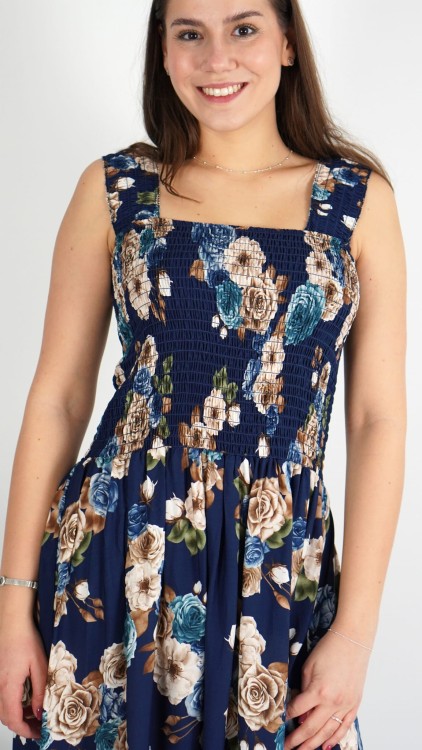 Sukienka Marszczony Dekolt Granatowa ZUSI V7.3.JPG