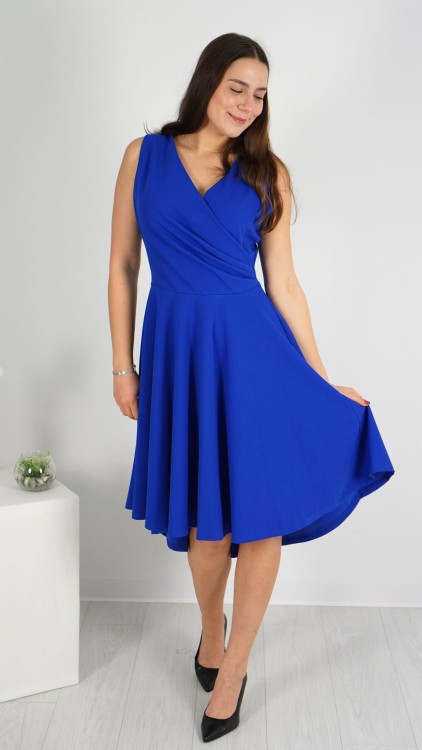 Sukienka Kopertowa Rozkloszowana Chabrowa ADELY V3.2.JPG