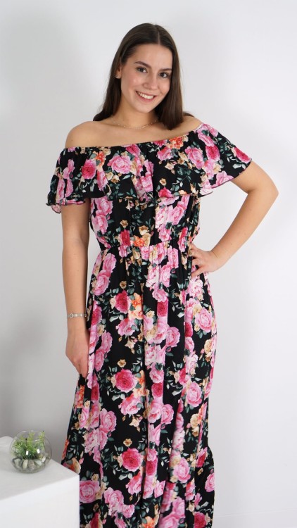 Długa Sukienka Hiszpanka w Kwiaty V1.3.JPG