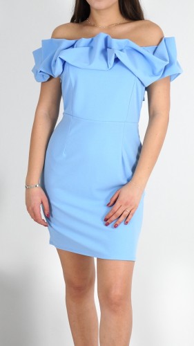 Sukienka Elegancka Hiszpanka Błękitna Mini CLODI V1.1.JPG