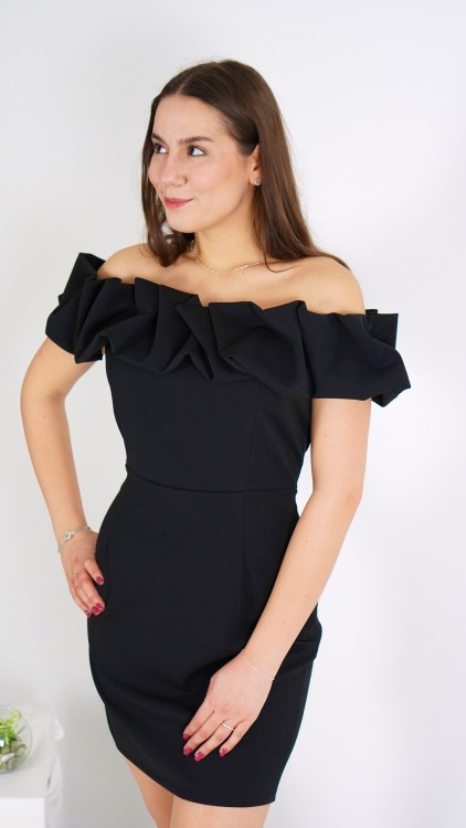 Sukienka Elegancka Hiszpanka Czarna Mini CLODI V4.5.JPG