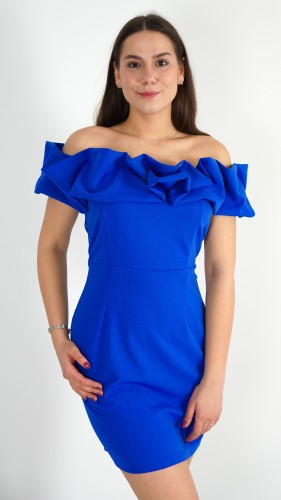Sukienka Elegancka Hiszpanka MINI Chabrowa CLODI – zdjęcie 1