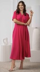 Sukienka Kopertowa Długa Różowa WILSI