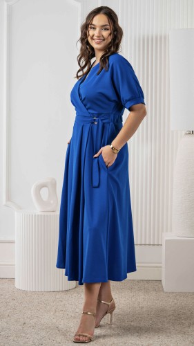 Sukienka Kopertowa Długa Chabrowa WILSI V4.3.jpeg