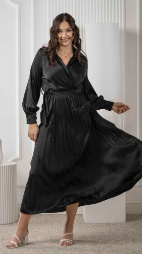 Sukienka Kopertowa Satynowa Maxi Czarna MAXIO V1.3.jpeg