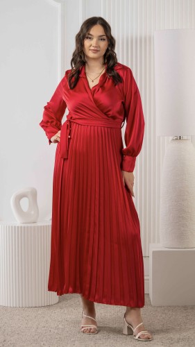 Sukienka Kopertowa Satynowa Maxi Czerwona MAXIO V2.1.jpeg