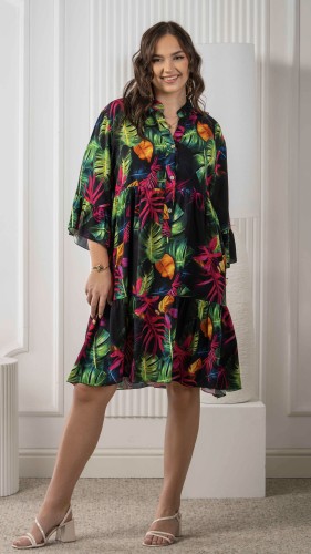 Sukienka Koszulowa Kolorowy Wzór SYVIO V1.1.jpeg