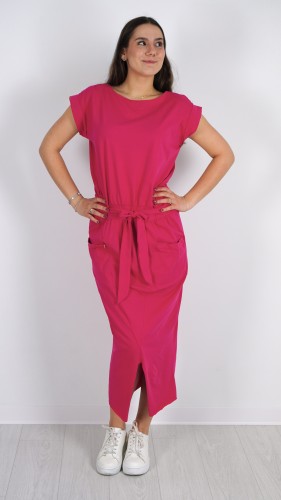 Sukienka Midi Bawełniana Różowa PRESIO V1.2.JPG