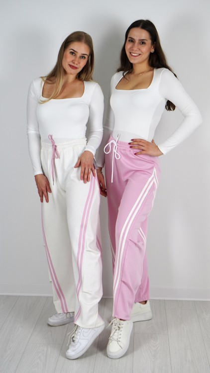 Spodnie Materiałowe Różowe z Lampsami ADIO V2.1.JPG