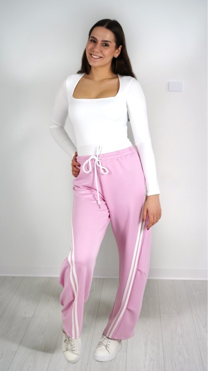 Spodnie Materiałowe Różowe z Lampsami ADIO V2.4.jpg