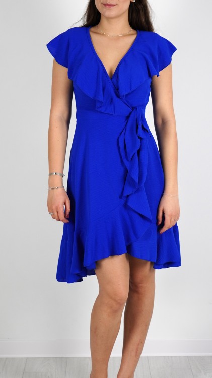 Sukienka Kopertowa z Falbanami Chabrowa BABINO V2.1.JPG