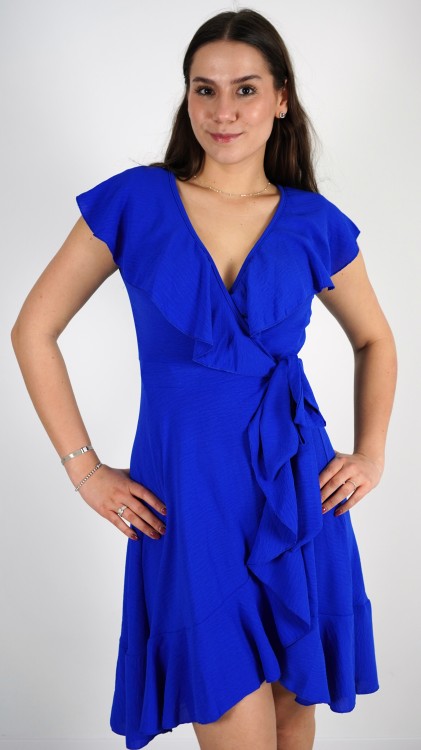 Sukienka Kopertowa z Falbanami Chabrowa BABINO V2.3.JPG