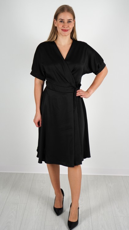 Sukienka Kopertowa Satynowa Czarna SEKRITA V1.1.JPG