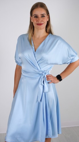 Sukienka Kopertowa Satynowa Błękitna SEKRITA V3.3.JPG