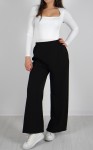 Spodnie Damskie Materiałowe Czarne MOLIENI