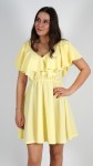 Sukienka Mini z Falbanką Żółta PAWIO
