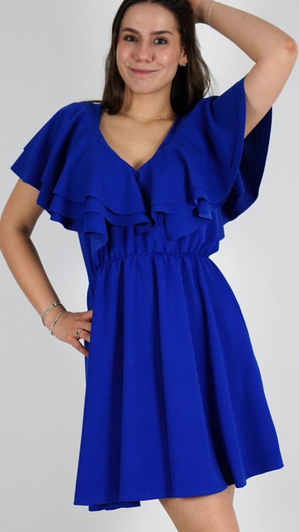 Sukienka Mini z Falbanką Chabrowa PAWIO V2.2.JPG