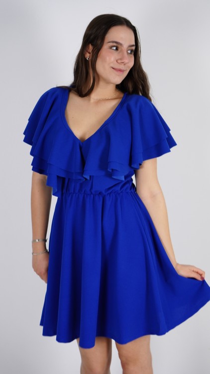 Sukienka Mini z Falbanką Chabrowa PAWIO V2.3.JPG