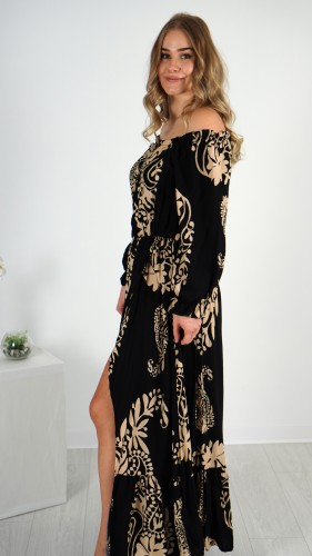 Sukienka Hiszpanka Długa Czarna RITA V7.1.JPG