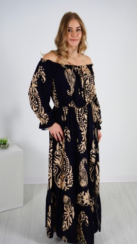 Sukienka Hiszpanka Długa Czarna RITA V7.2.JPG