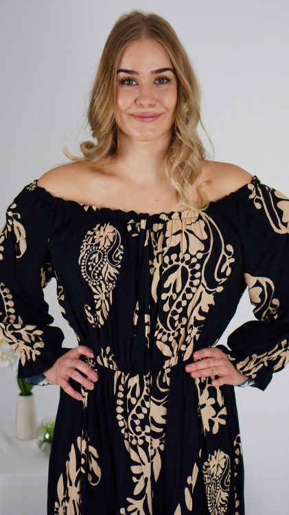 Sukienka Hiszpanka Długa Czarna RITA V7.4.JPG