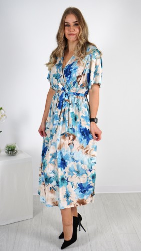 Sukienka Kopertowa Midi Zwiewna w Kwiaty SPRINGIO V3.2.JPG