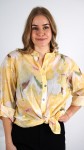 Koszula Damska Żółta w Kwiaty IZYLA