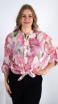 Koszula Damska Różowa w Kwiaty IZYLA 