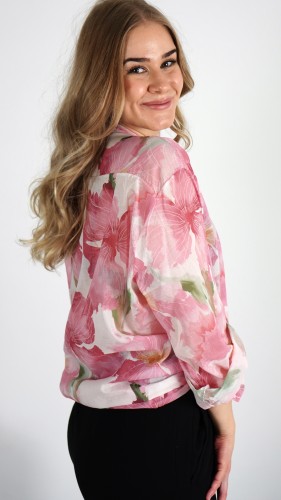 Koszula Damska Wiązana Różowa IZALI V2.2.JPG