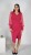 Sukienka Kopertowa z Przezroczystymi Rękawami Różowa VELIA V6.1.JPG