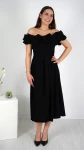Sukienka Elegancka Hiszpanka Długa Czarna DEPIO