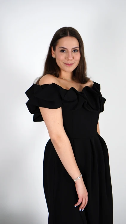 Sukienka Hiszpanka Długa Czarna DEPIO V3.4.JPG