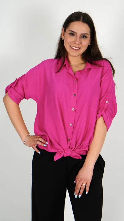 Koszula Damska Wiązana Różowa POLIA V5.3.JPG