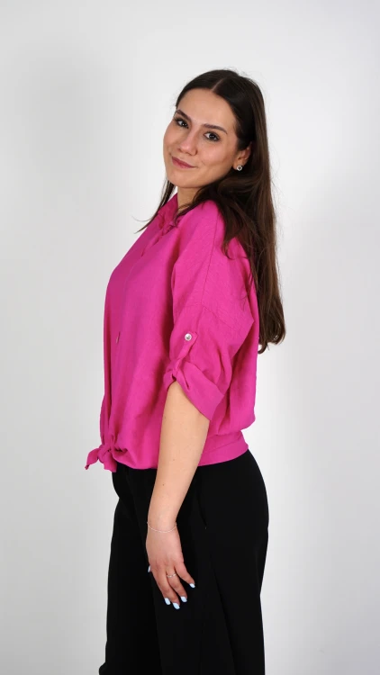 Koszula Damska Wiązana Różowa POLIA V5.4.JPG
