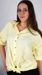Koszula Damska Wiązana Żółta POLIA  