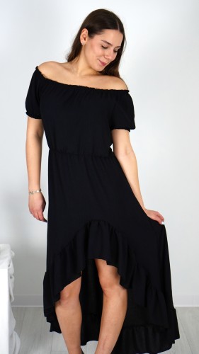 Sukienka Hiszpanka Asymetryczna Czarna TWINKO V4.2.JPG